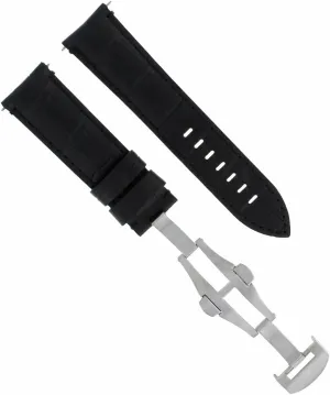 STRAP CLASP COMPATIBLE WITH BREITLING CHRONOMAT COLT WATCH BLACK Ewatchparts dive skepticism detritus 24MM COW LEATHER WATCH BAND 