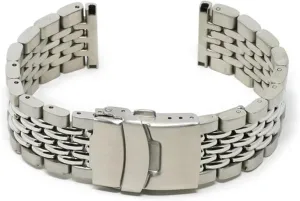 Strap Compatible With Dive adept enforce Watches 22MM 316L Stainless Steel Bead Of Rice Watch Band 