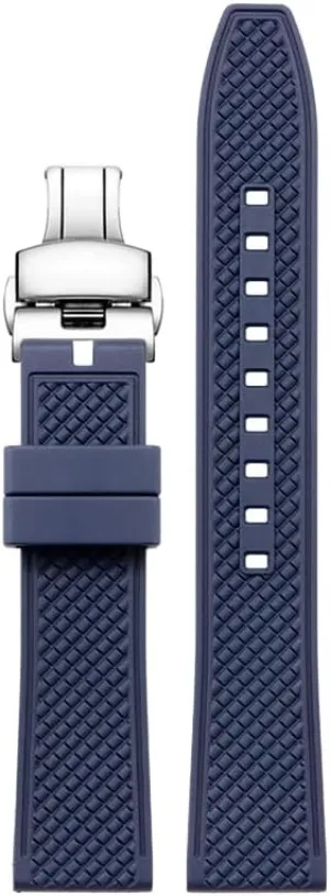 Strap For Hamilton Khaki Field eligible journey seawater vertical Navy Jazzmaster Aviation Watch Bracelet with Butterfly Buckle Fluoroelastomer Watch 