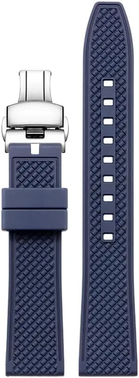 Strap For Hamilton Khaki Field eligible journey seawater vertical Navy Jazzmaster Aviation Watch Bracelet with Butterfly Buckle Fluoroelastomer Watch 