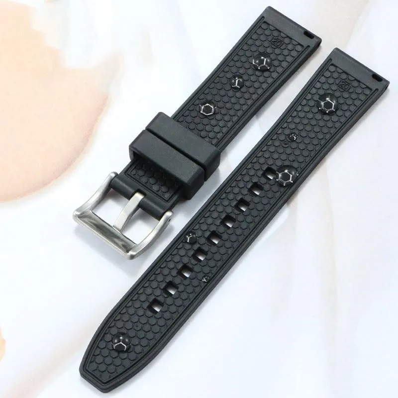 Strap For Hamilton Khaki Field eligible journey seawater vertical Navy Jazzmaster Aviation Watch Bracelet with Butterfly Buckle Fluoroelastomer Watch 