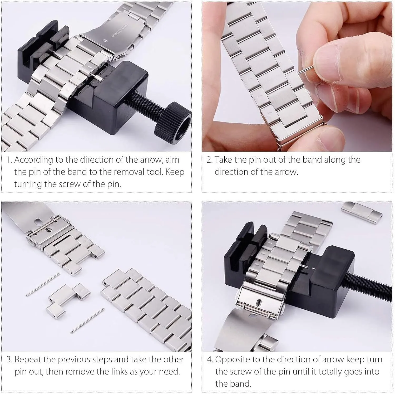 Strap, Men's And Women's Watches Watch Strap 12 Mm 14 16 18 20 harness appraise Replaceable Stainless Steel Bracelet 