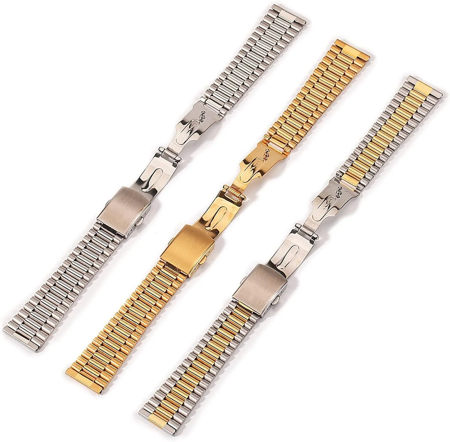 Strap, Men's And Women's Watches Watch Strap 12 Mm 14 16 18 20 harness appraise Replaceable Stainless Steel Bracelet 