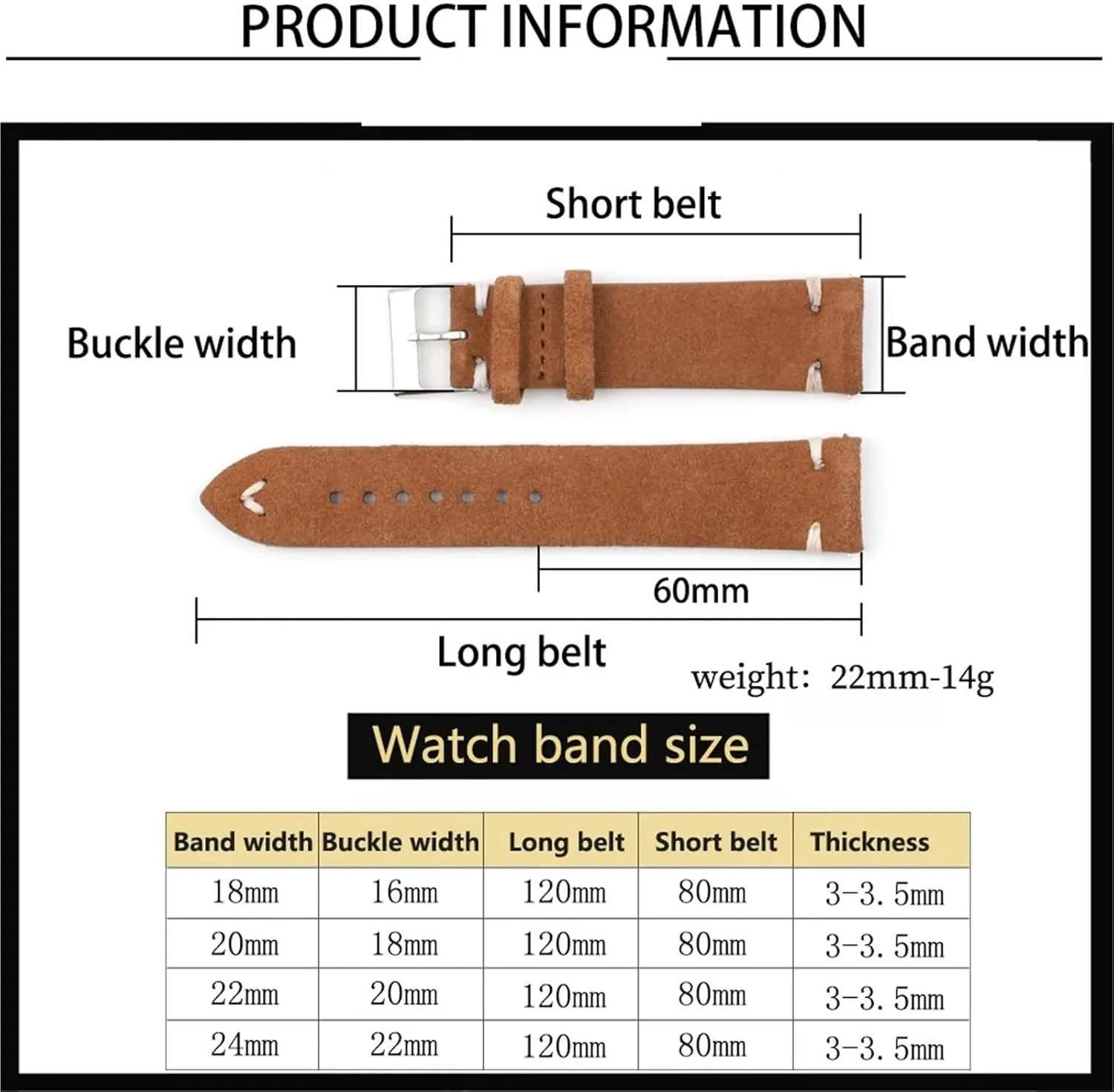 Strap Watch Accessories Vintage Suede Leather Watch classical carbonization Bands Replacement 