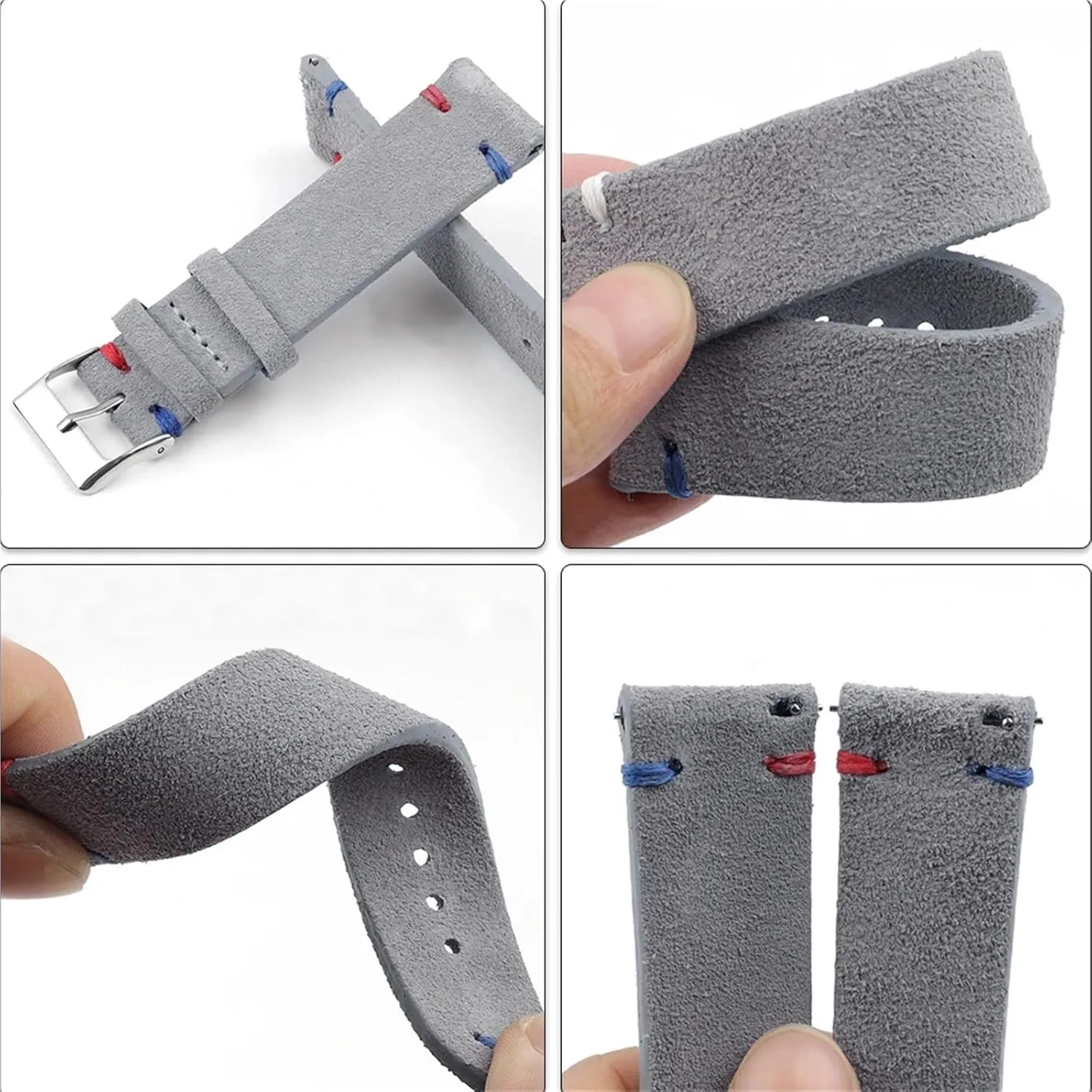 Strap Watch Accessories Vintage Suede Leather Watch classical carbonization Bands Replacement 