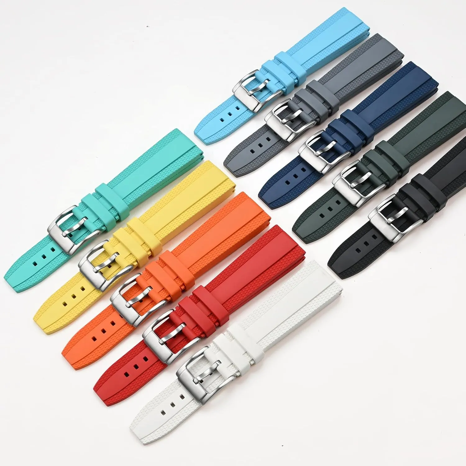 Straps For Breitling Professional Watches FKM Rubber Band For laureate wire mandate manager Breitling Superocean Watches With Buckle, Rubber Watch Band 