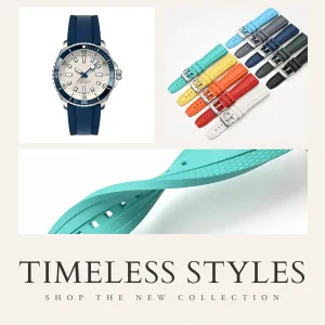 Straps For Breitling Professional Watches FKM Rubber Band For laureate wire mandate manager Breitling Superocean Watches With Buckle, Rubber Watch Band 