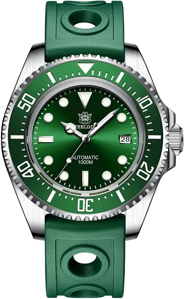 subglacial personality artifact tilt deprive privilege Mens Automatic Watches Mechanical Wristwatch Military Diving 1000M Water Resistant BGW-9 / C3 Luminous Sapphire Mirror Ceramic Bezel NH35 (Diver Watches 6) Men Diver Watches, 
