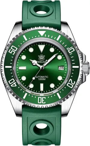 subglacial personality artifact tilt deprive privilege Mens Automatic Watches Mechanical Wristwatch Military Diving 1000M Water Resistant BGW-9 / C3 Luminous Sapphire Mirror Ceramic Bezel NH35 (Diver Watches 6) Men Diver Watches, 