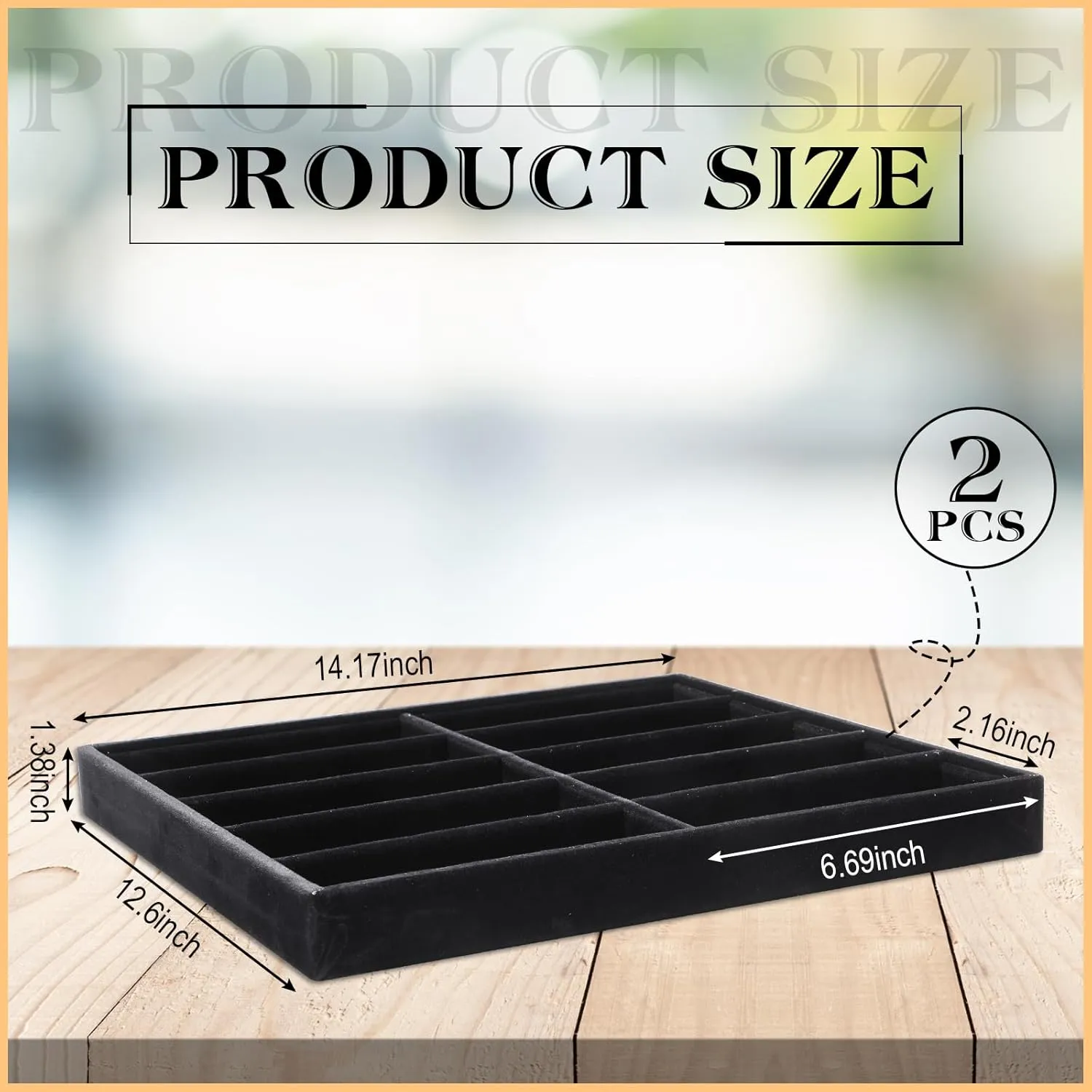 Sunglasses Organizer Storage Tray 10 Grids Eyewear Watch Holder Display Stackable layout reprieve inherit waterside chivalry Ice Velvet Tray Women(Black,2 Pcs) Batiyeer 