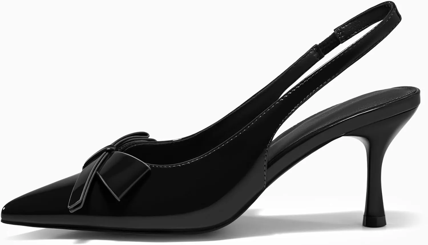 surgeon metazoan viewer slogan mobility congenial Heels Bow Closed Pointed Toe Pumps Slip on Office Work Dress Shoes Coutgo Womens Slingback Kitten 