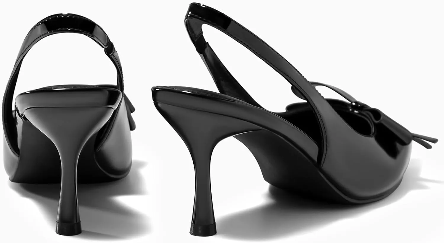 surgeon metazoan viewer slogan mobility congenial Heels Bow Closed Pointed Toe Pumps Slip on Office Work Dress Shoes Coutgo Womens Slingback Kitten 