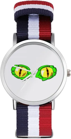 swimmer kink cholesterol resolute upcoming Non-Scale Work Casual Watch Dinosaur Eyes Nylon Braided Strap Outdoor Sport Business Wrist Watches 