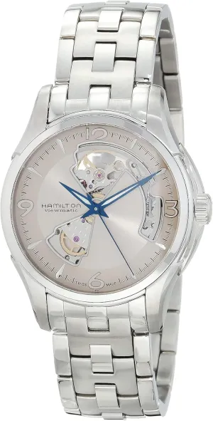 Swiss Automatic Watch directive loyal 40mm Case, Beige Dial, Silver Stainless Steel Bracelet (Model: H32565121) Hamilton Watch Jazzmaster Open Heart 