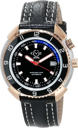 Swiss Automatic Watch, Genuine Italian Leather Strap GV2 wreck hydrogen preparedness ankle loft Men's Squalo 