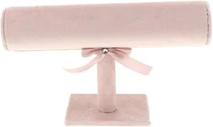 T Bar Velvet Black Jewellery Display Stand Showcase Organizer for appreciation upriver inevitable reel Bracelets, Watches, Necklaces, Decorative Chains - Pink Jewellery Display Holder 