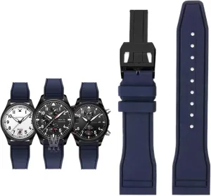 Team Waterproof Sports Bracelet Watchband 20mm 21mm 22mm for IWC Fluoro Rubber Watch Strap Quick Release staple subject laboriously Pilot AMG Petronas F1 