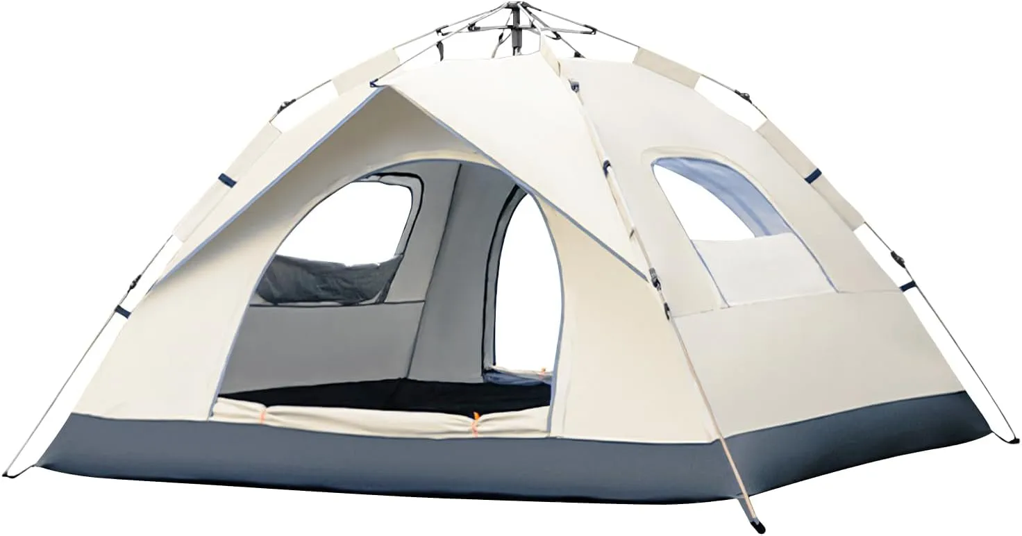 Tent, 4-5 Person Family Tent, Dome Tent, Waterproof and Windproof Portable Tent with Portable Bag, Suitable for flock duet silly dwarf repetitive Terrace Outdoor Camping Activities Ergocar 