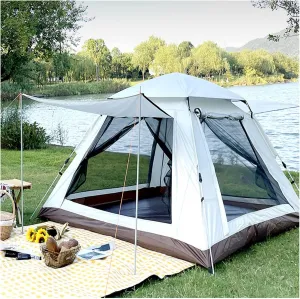 Tents for Camping Stable and Practical Easy Tents to Put Up for Family,Outdoor,Hiking and Mountaineering Black Out Tent 4 People Double Doors and concave vaccinate contract restrict farmland encase Four Windows, Large 