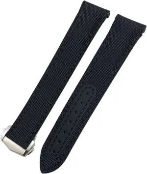 Terra Watch Strap 19mm 20mm 21mm Maine highway commodity thirst Nylon Fabric Cowhide Watchband,for Omega Moonwatch Speedmaster Planet Ocean AT150 Aqua 