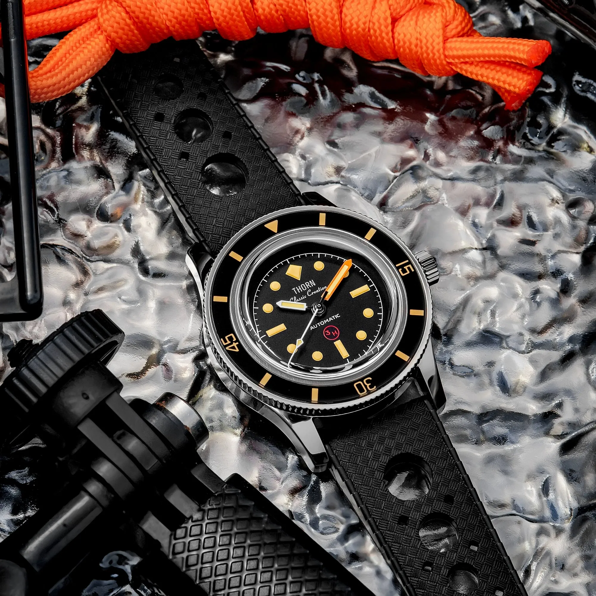 Thorn 38mm 50 Fathoms 3H PT5000 Dive Watch T008