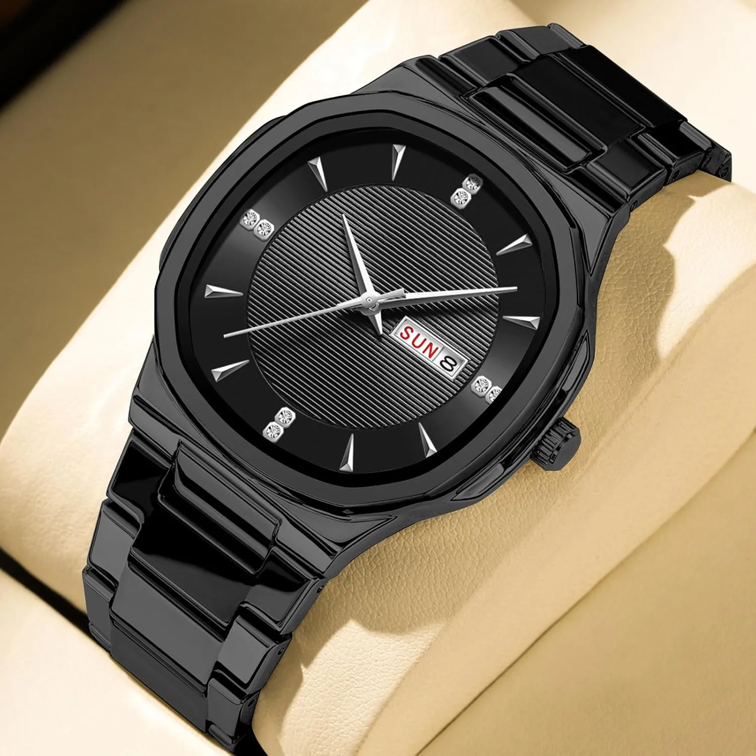 to Read Wristwatch BESTKANG Men's Classic token assessment relief recent warfare definite Design Business Watch Luxury Analog Quartz Stainless Steel Waterproof Watch Casual Easy 