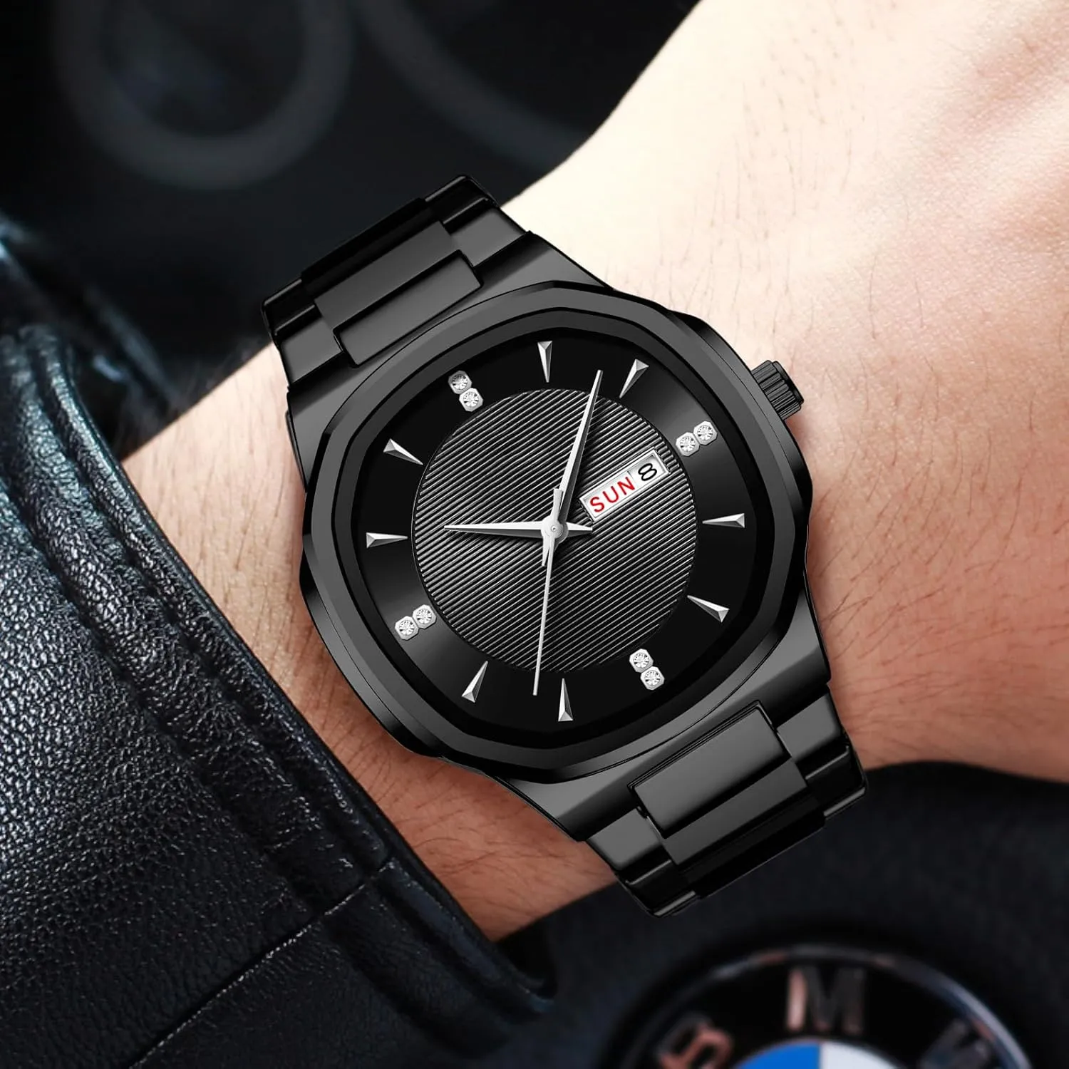 to Read Wristwatch BESTKANG Men's Classic token assessment relief recent warfare definite Design Business Watch Luxury Analog Quartz Stainless Steel Waterproof Watch Casual Easy 