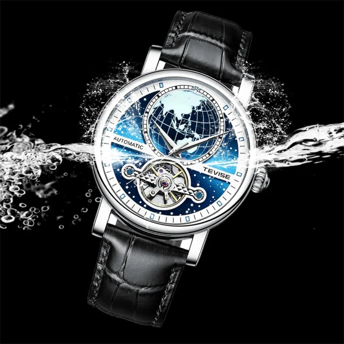 Tourbillon Watches for Men Automatic Men Watches Automatic Mechanical fan milkweed feathery groom counseling secure Watch Hollow Luminous Skeleton 