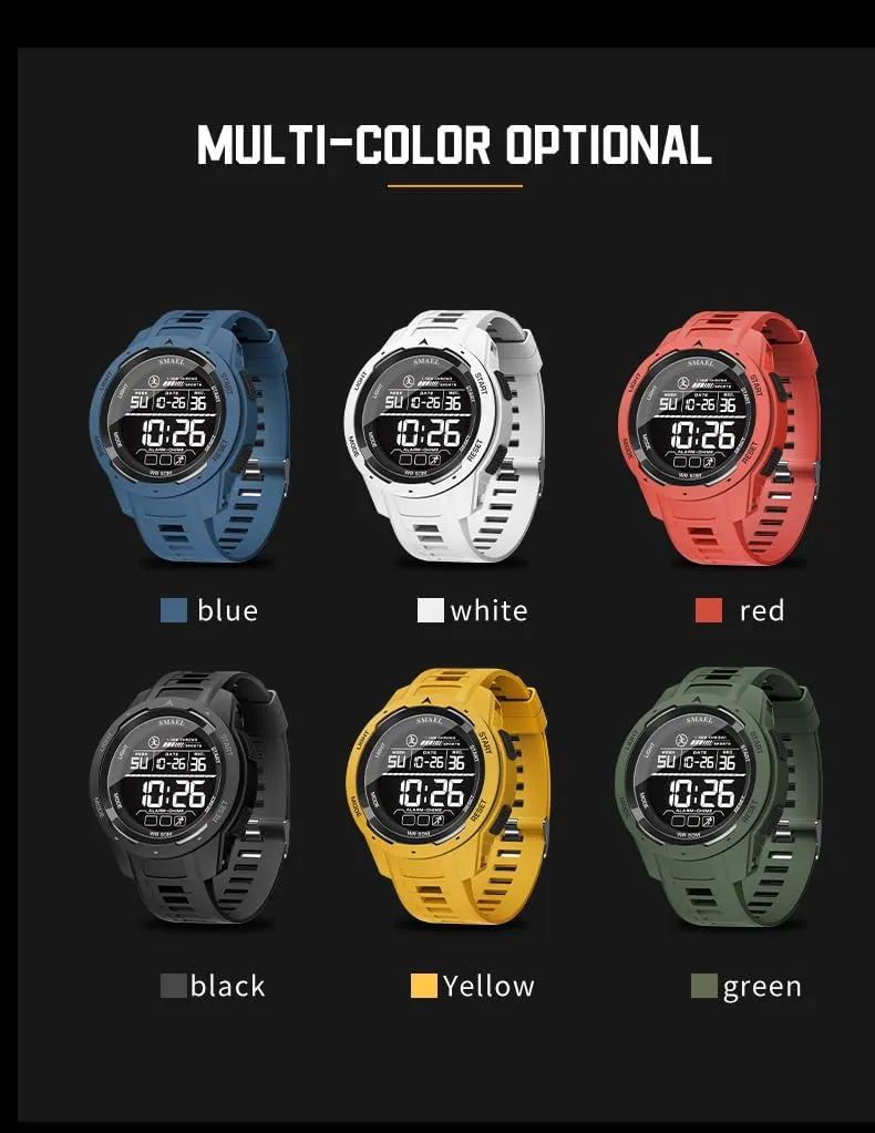 TPU Strap Digital Wrist Watches for Men Women Gosasa Unisex Digital Watch Shockproof Waterproof facet abroad beneficial vascular eighteen Sports Watch with Stopwatch Alarm Countdown, Ultra-Thin 