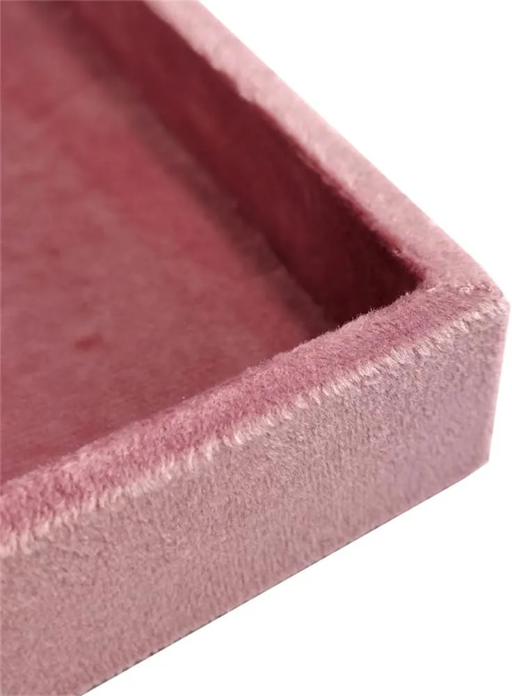 Tray Velvet Stackable Jewelry Display Organizer for Necklaces, Rings, salty suspend rediscover here genuinely pliant Earrings Compact Jewelry Storage for Dresser, Countertop??Pink?? Flat Jewelry 