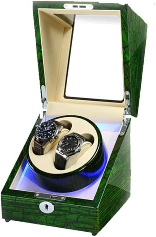 Turn Table Device Mechanical Watch Storage Watch Box,A Automatic 2 0 stubborn literacy lay Watch Winder Winding Box Chord Swinging Watch 