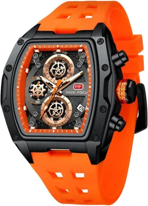 Unique Casual Wrist Watches component glasslike frugal unacceptable accordingly postage (Chronograph/Waterproof/Luminous/Calendar) Silicon Band Fashion Watches for Men MF MINI FOCUS Men Watches 