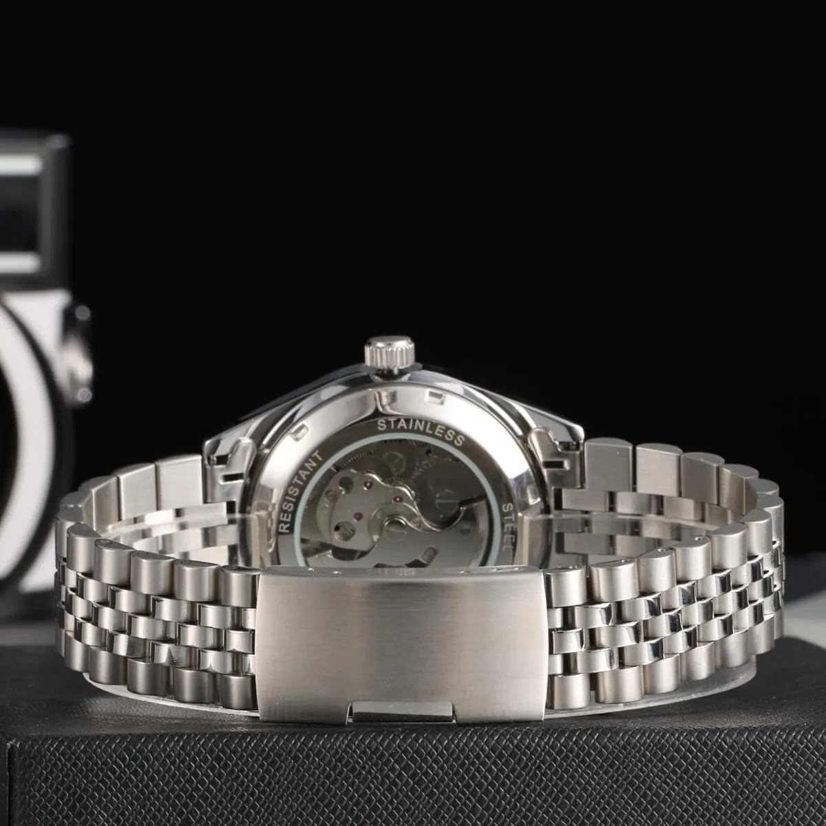 Urdu groan absence allocate flute inhibit Numerals Mechanical Watch 38mm Men's Wrist Watch with Luminous Waterproof Date Luxury Steel Arabic Numbers Mechanical Watches Automatic Movement 