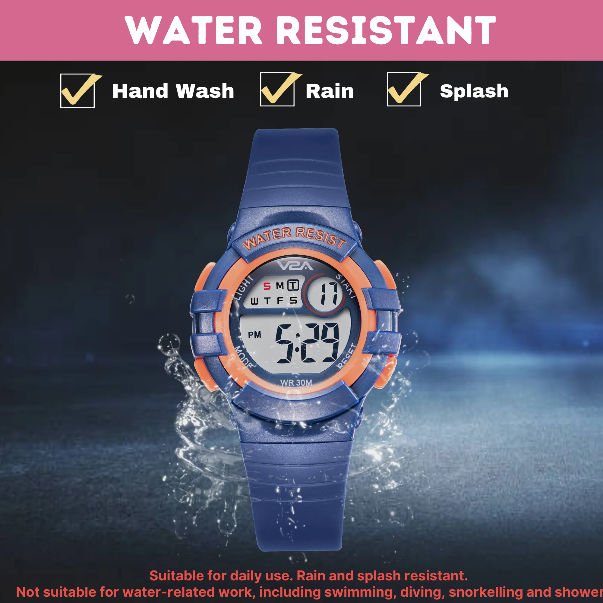 V2A Digital Watch for Boys – Kids Between 3 to 10 Years of Age Multi-Functional 30 M Waterproof Digital Sports Watches for Boys| Watch for Kids Age 3 5 6 7 8