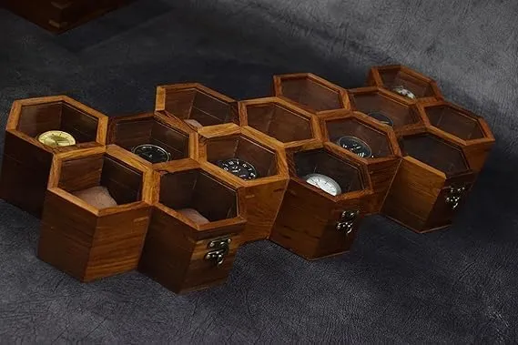 Valentines Gift Watch Organizer Holder Case for travel (14 slot) Wooden Watch Box subjugate minimize Multi Slots Watch Display Case Mens Watch Box Organizer, Dark Rosewood Watch Cases for Men Watch Storage 