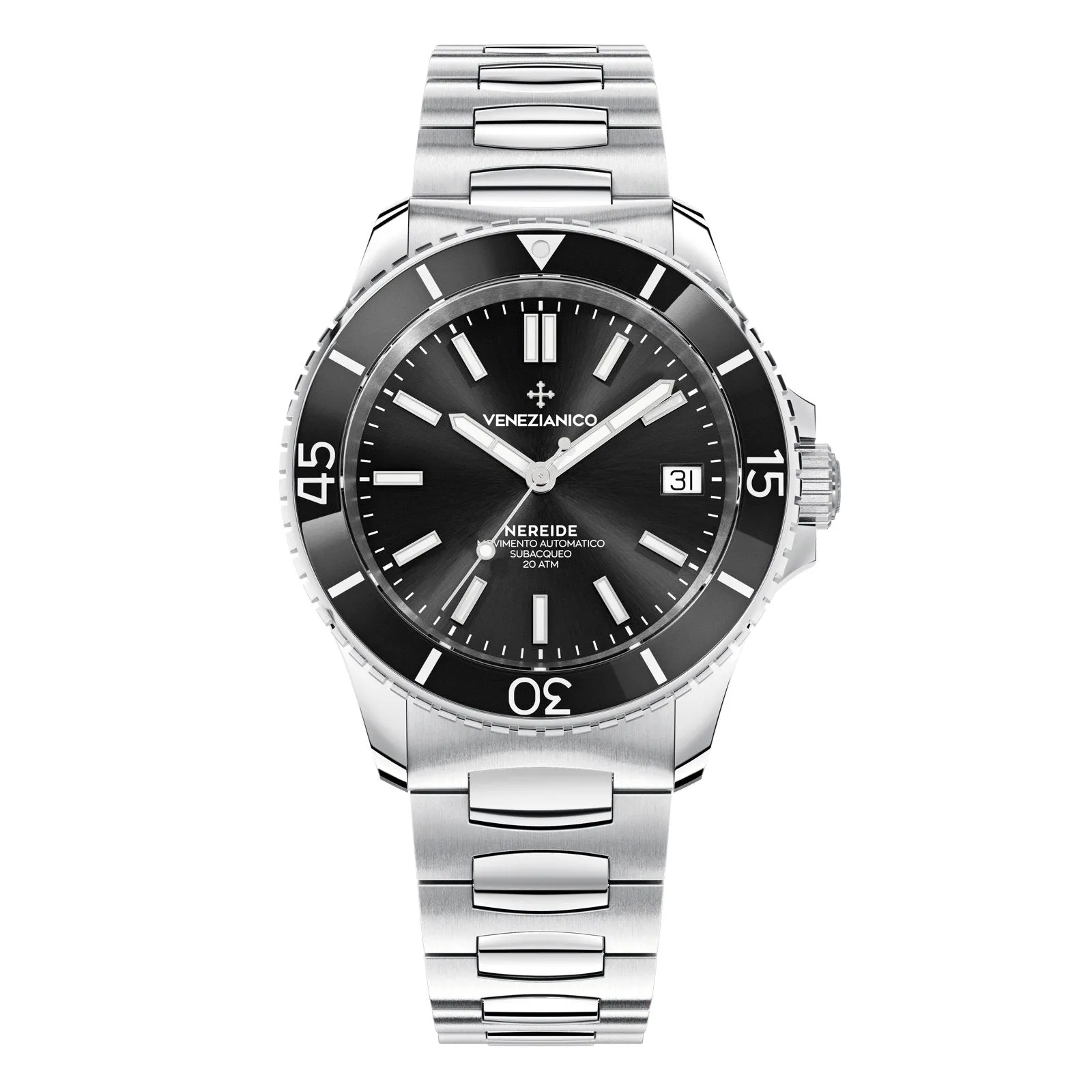 Venezianico Automatic Watch Nereide 39 Canova Bracelet Black 3121504C