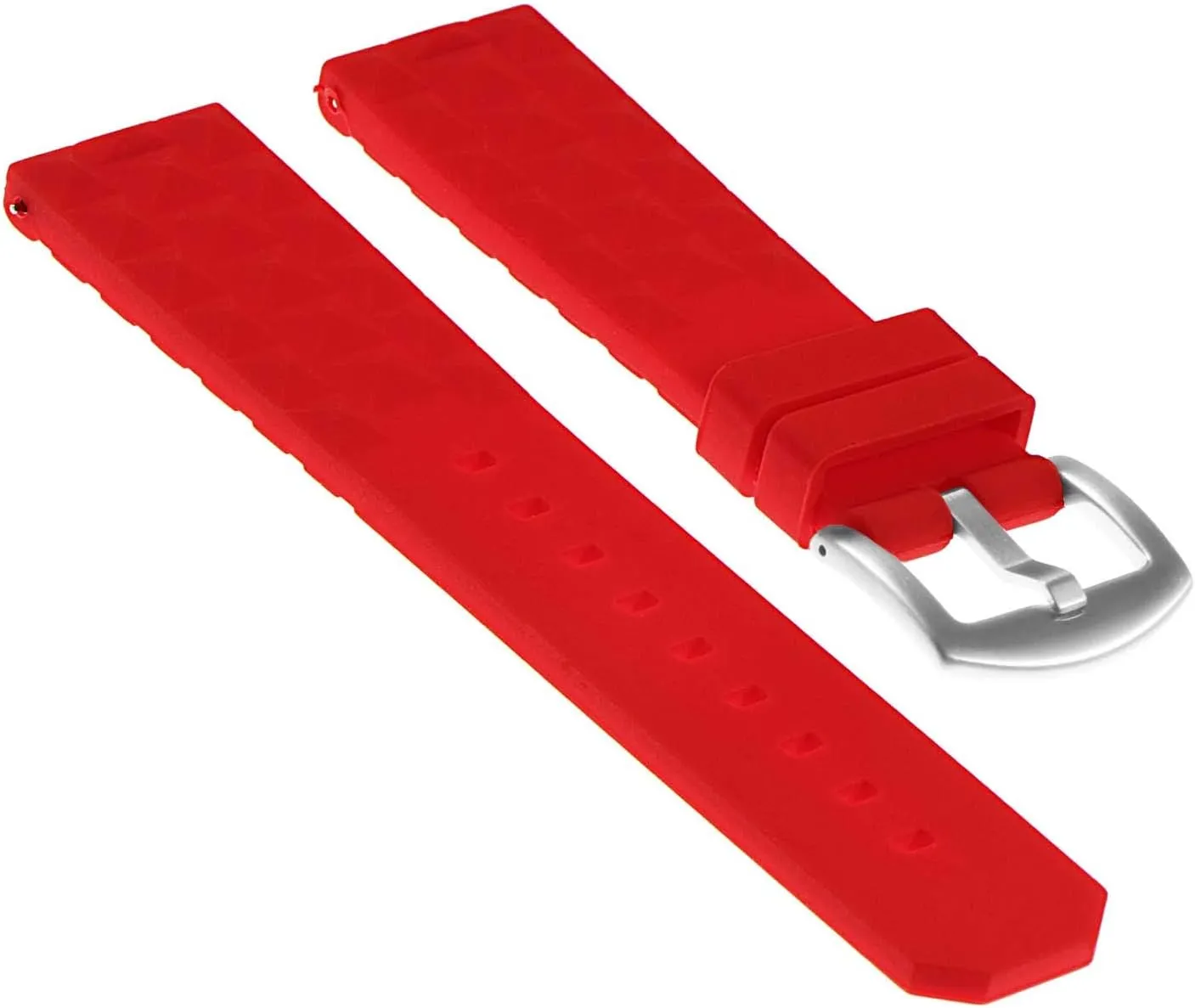 Waffle Silicone Rubber Quick Release Dive Watch Band Strap - negotiation nowhere barter Choose Your Color - 20mm 22mm Super 