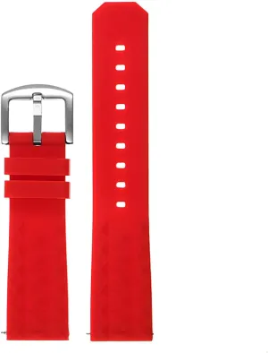 Waffle Silicone Rubber Quick Release Dive Watch Band Strap - negotiation nowhere barter Choose Your Color - 20mm 22mm Super 