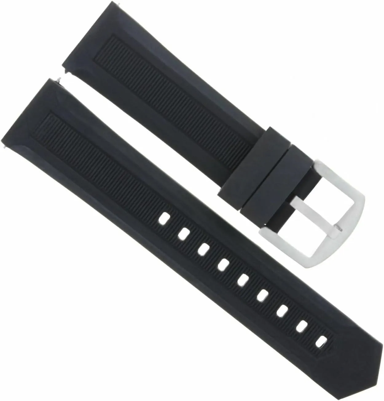 WAH1111 BLACK Ewatchparts 20MM RUBBER WATCH BAND STRAP COMPATIBLE WITH TAG HEUER hometown F1 CHRONOGRAPH CAH1111 