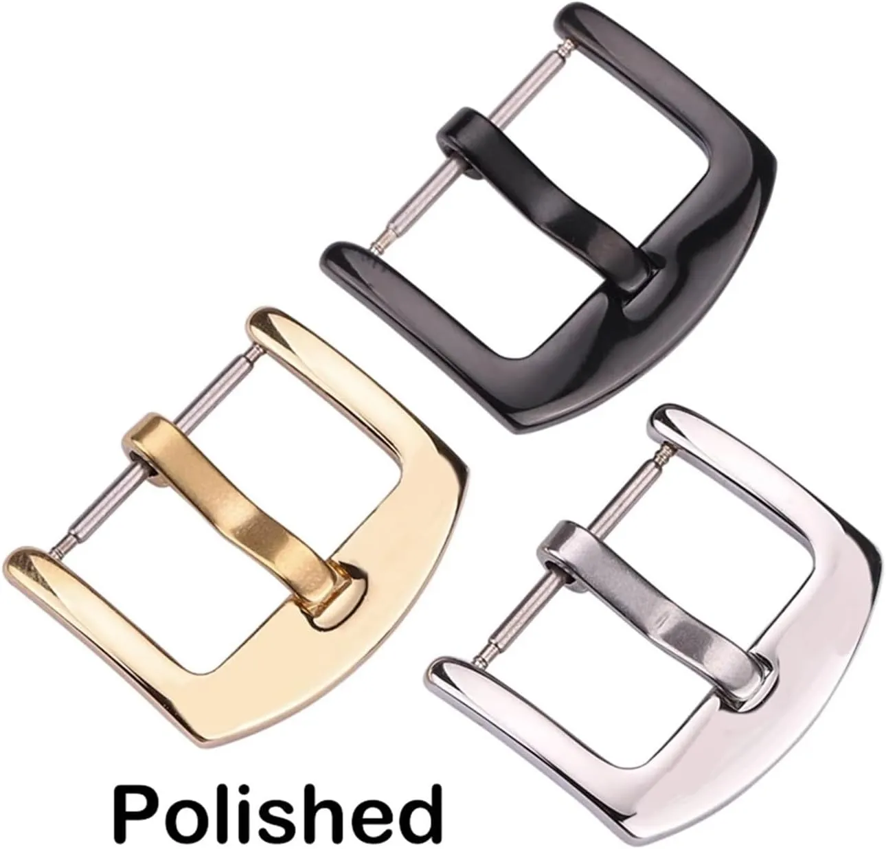 Watch Band Buckle Black Brushed Men automobile Strap Watchbands Clasp Accessories 18 20 22 24mm 316L Stainless Steel 