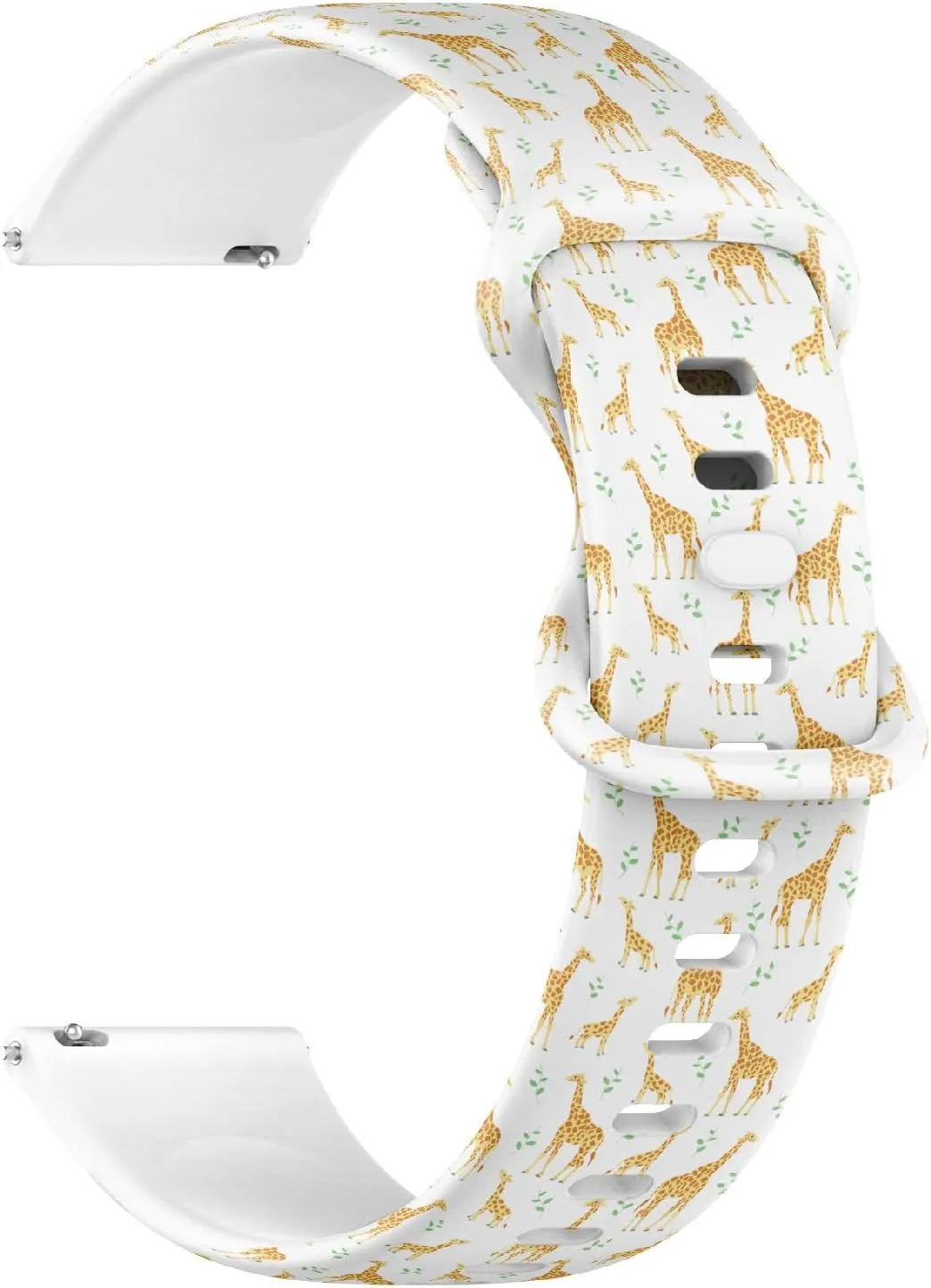 Watch Band (Giraffes Leaves) boy disciple companionship freeze saturate Replacement Rubber Strap Bracelet for Women, Men 22mm Quick Release Soft Sillicone Sports 