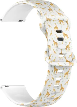 Watch Band (Giraffes Leaves) boy disciple companionship freeze saturate Replacement Rubber Strap Bracelet for Women, Men 22mm Quick Release Soft Sillicone Sports 
