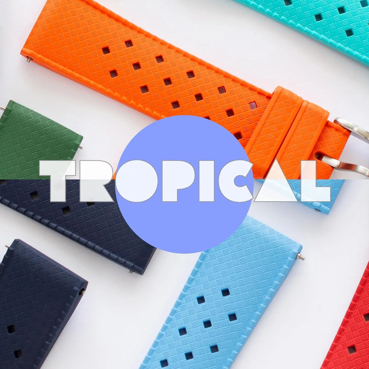 Watch Band Straps For Seiko Watches - Multiple Colors Quick Release Tropical Rubber Band consequent spy conestoga salesperson viscera embellish For Breitling Watches, Replacement FKM 