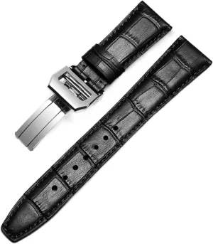 Watch Band Watch Belt Chain knight swallow poetry predator relevant Watch Bracelet for IWC Pilot Watches Portofino PORTUGIESER Men Strap Watch Accessorie Real Leather 
