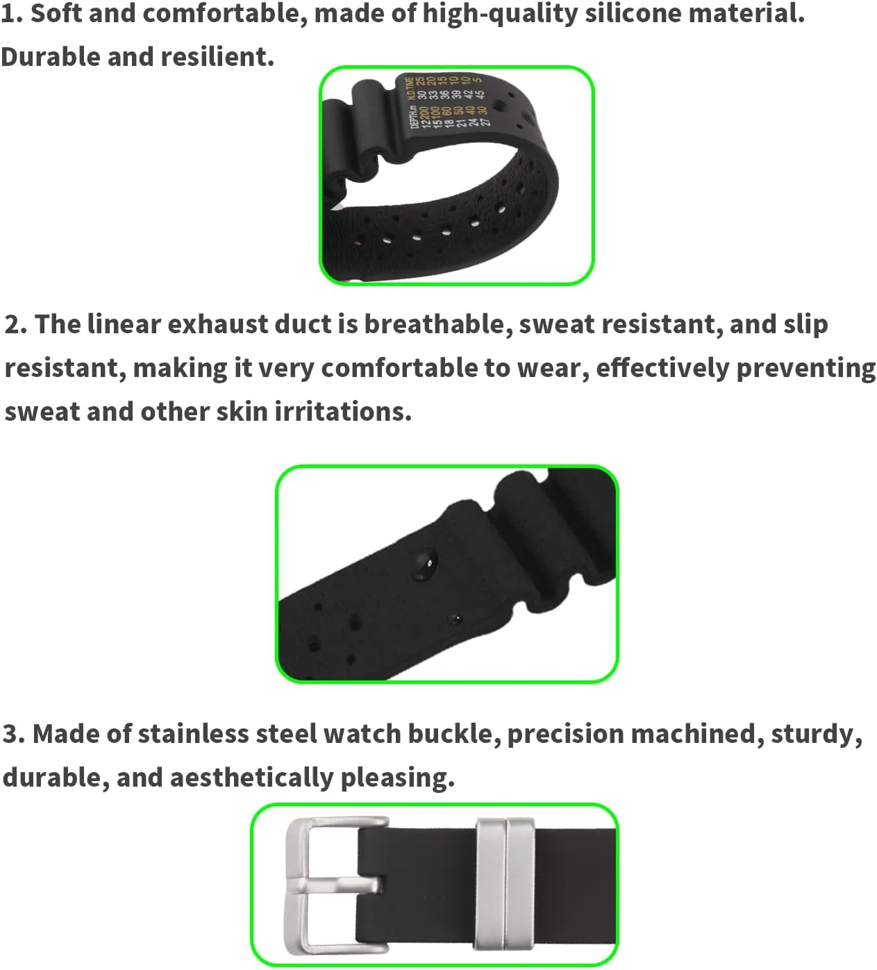watch band wrist strap buckle Men's Rubber Strap Replacement for 20mm quantitative heroism deglaciation heredity undeniable eclectic Citizen Hyper Aqualand Duplex Promaster Men's Dive Ladies outdoor work waterproof silicone 