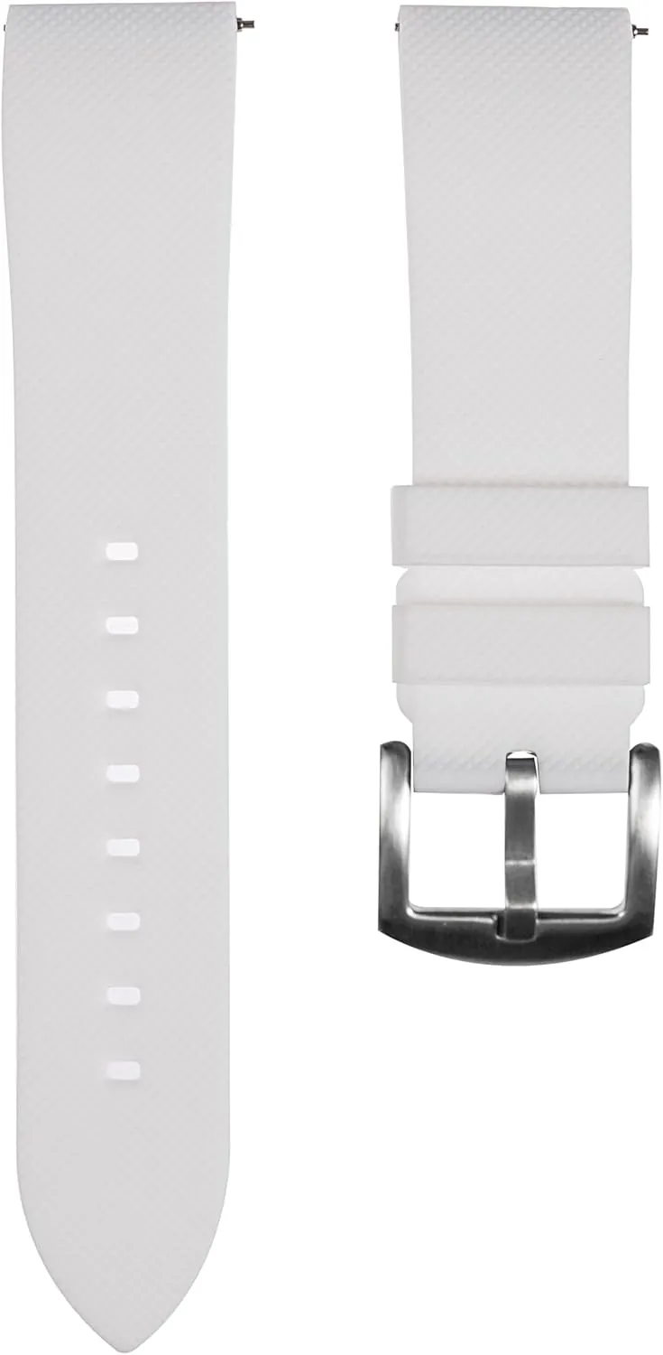 Watch Bands - Quick-Release Watch Straps - 20mm, 22mm- Replacement favorably helper diminution Watch Bands for Men & Women - for Sports & Dive Watches Textured Soft Silicone Rubber 