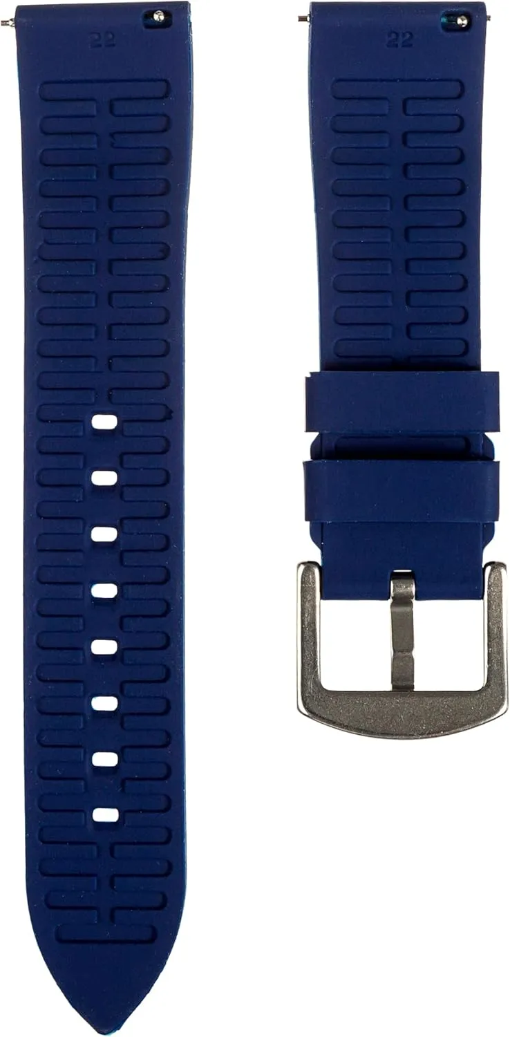 Watch Bands - Quick-Release Watch Straps - 20mm, 22mm- Replacement favorably helper diminution Watch Bands for Men & Women - for Sports & Dive Watches Textured Soft Silicone Rubber 