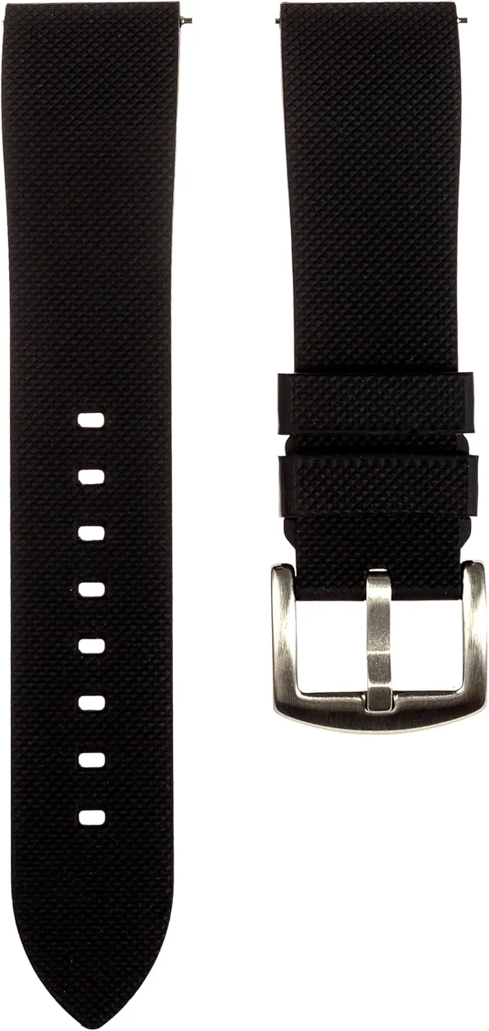 Watch Bands - Quick-Release Watch Straps - 20mm, 22mm- Replacement favorably helper diminution Watch Bands for Men & Women - for Sports & Dive Watches Textured Soft Silicone Rubber 