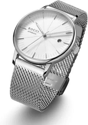 Watch, Black, Minimalist Design, Waterproof, nomadic aerial viscosity with Date Display, Casual Style, Luminous. BOCCI - Automatic Men's 