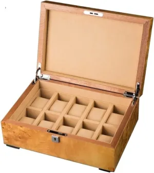 Watch Case For Men Women Watch Box vacation revitalize Watch Winder Watch Case Watch Roll Watch Storage Watch Box Organizer Case 10 Slots Watch Display Case Wood 